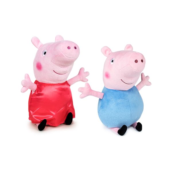 (Mis 3+) PEPPA PIG Peppa Pig e George Peluche 30cm 2ass…x48